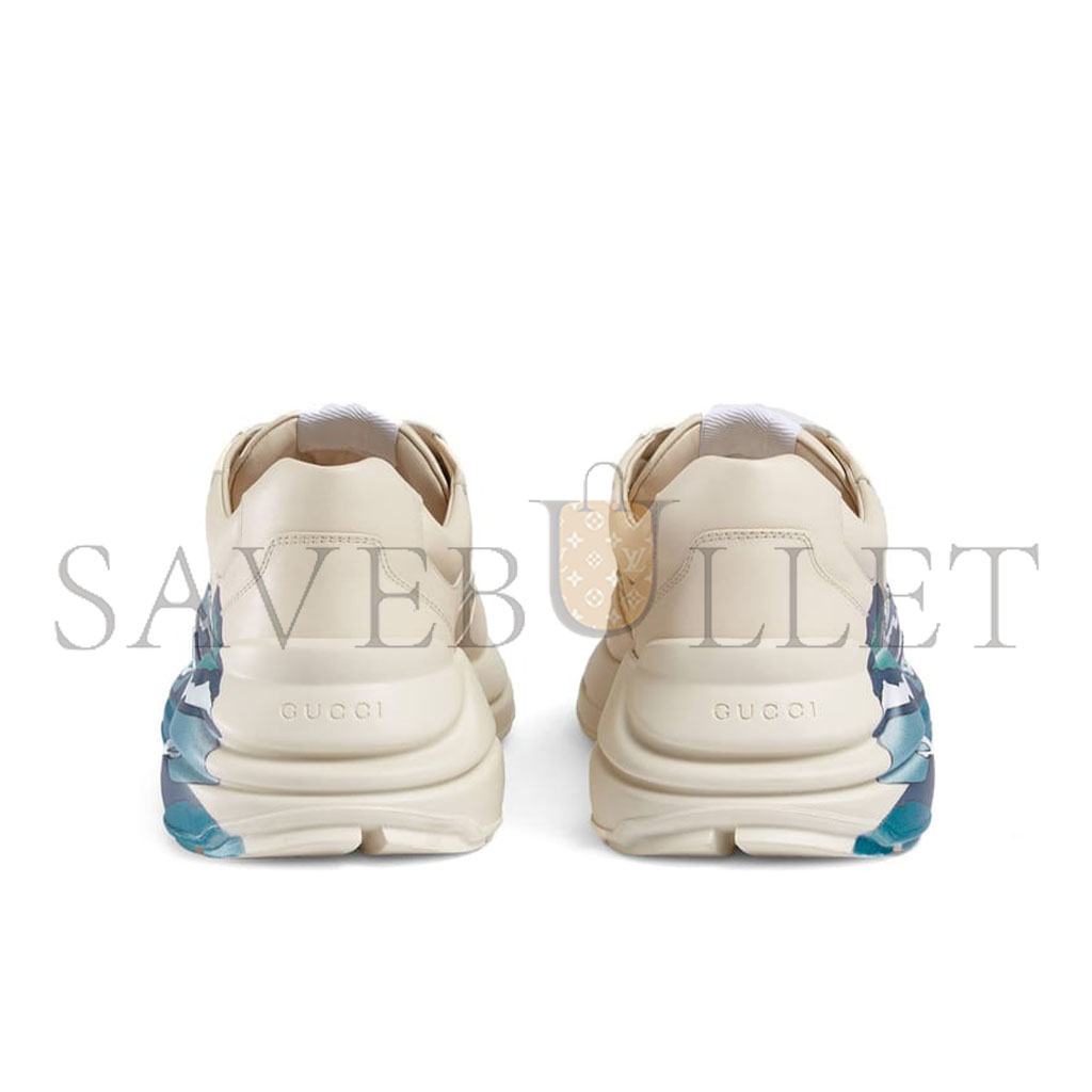 GUCCI RHYTON LEATHER SNEAKER WITH WAVE 576052